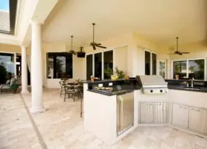 Outdoor kitchen frame types